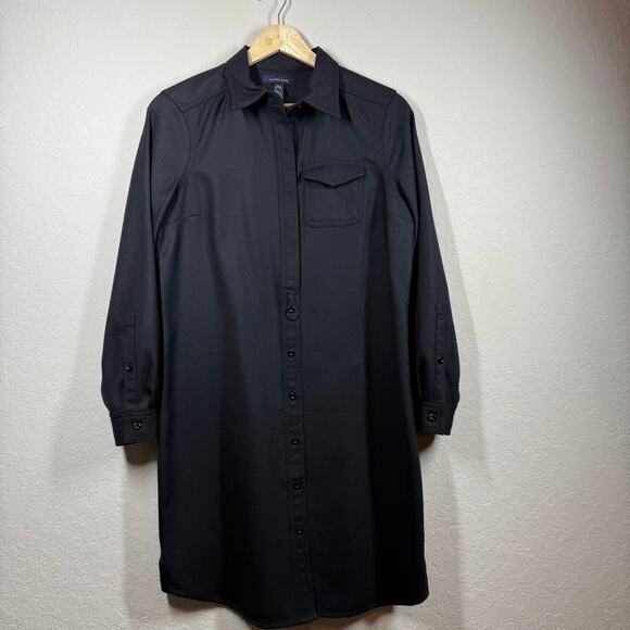 Women's Lands'‎ End 100% Wool Petite Shirtdress Size 6P - Picture 1 of 8